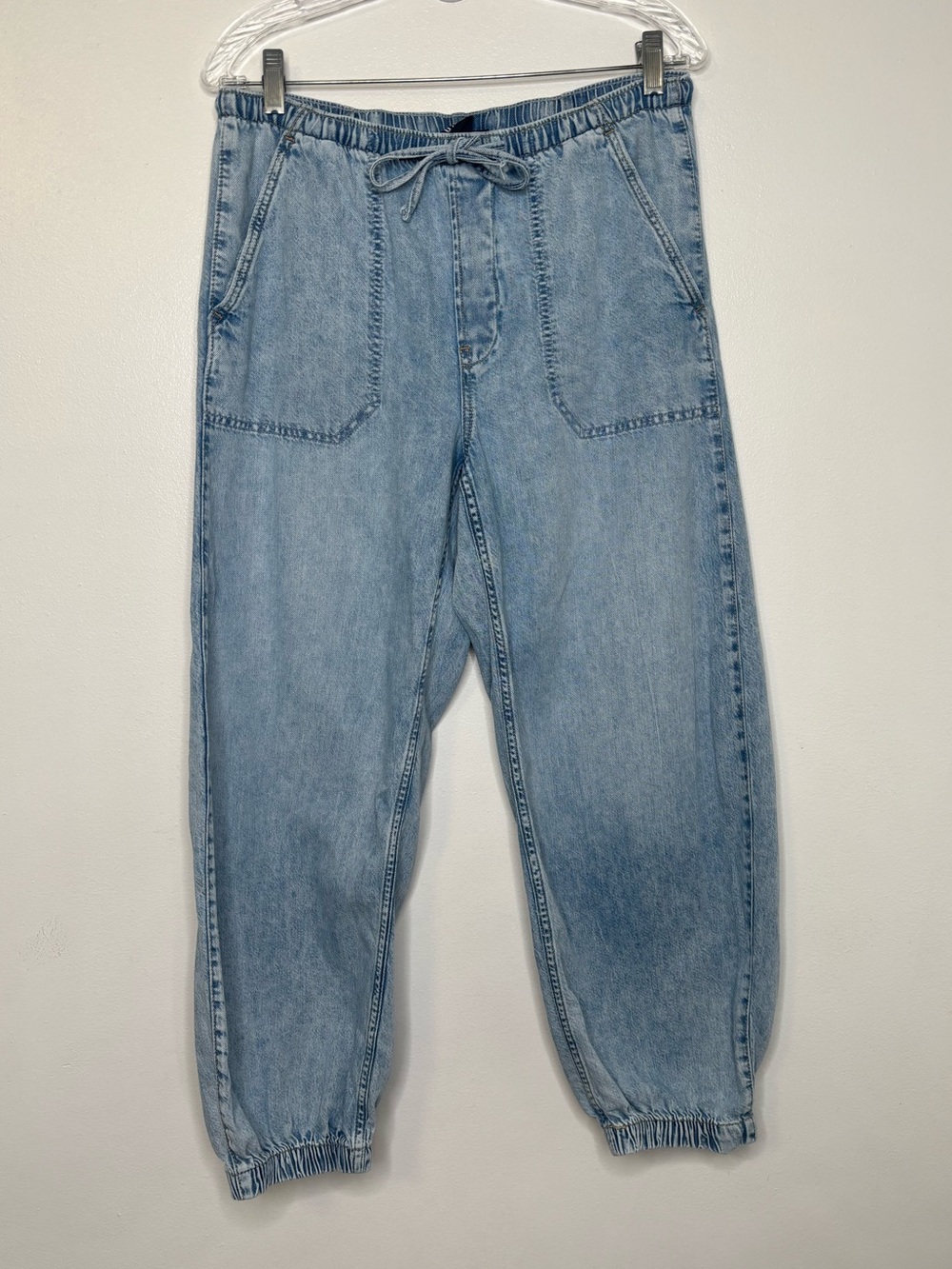 Gap Easy High Rise Barrel Jogger Jeans/Pants Blue Size Medium